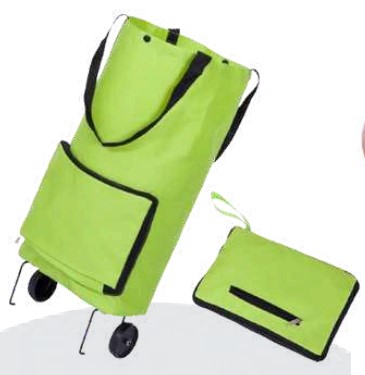 Trolley Folding Bag for Shopping and Travel Convenience, Expandable Utility Carry Bag for Daily Use, Easy Storage and Practical Gift Option